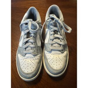 Nike Dunk Low Sneakers Shoes Light Blue and White Kids Size 6.5